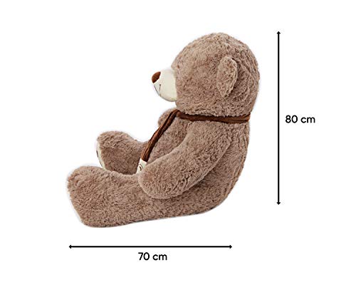 MyTeddyWorld Oso de Peluche Gigante Martin 120-180 cm - Gris Oscuro 160 cm Enorme Grandes Peluches Suaves Muñecas Peluches Peluches Niños Niños Adultos Novia Regalo de cumpleaños de Navidad