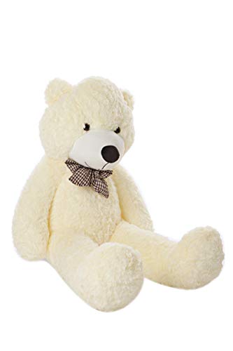 MyTeddyWorld - Oso de peluche grande, perfecto para cumpleaños, boda, día de San Valentín o Navidad, color blanco, 120 cm