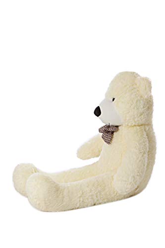 MyTeddyWorld - Oso de peluche grande, perfecto para cumpleaños, boda, día de San Valentín o Navidad, color blanco, 120 cm