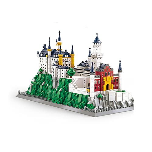 N/A Micro Mini Bloques de Construcción Nuevo Castillo de Piedra Cisne Juego de Modelos (1969 Piezas) Regalos Famosos de Juguetes de Arquitectura para Niños y Adultos