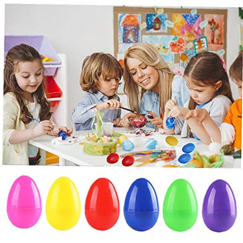 NaiCasy Regalos de los Huevos de Pascua de plástico rellenable Sorpresa de Chocolate Surtido de Bricolaje Juguetes para niños 12PCS del Favor de la Fiesta del Tema de Pascua