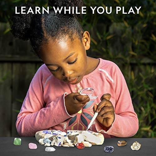 NATIONAL GEOGRAPHIC Mega Gemstone Dig Kit – Dig Up 15 Real Gems with This Excavation Kit, Stem Science Educational Toys Make Great Kids Activities