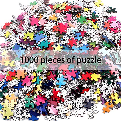 NC Puzzles de 1000 Piezas, Rompecabezas para Adultos y NiñOs, Juguetes Educativos de DescompresióN De Navidad y Halloween para NiñOs de 10 A 12 AñOs, Rompecabezas Redondos DesafíO DifíCil