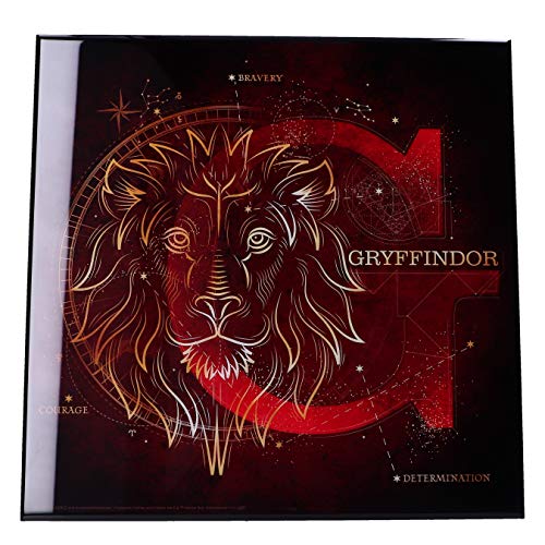 Nemesis Now Harry Potter Gryffindor Hogwarts House Celestial Crystal Clear Art, Negro y Rojo, 32 cm