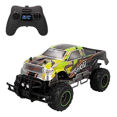 New Bright - Coches teledirigidos, Coche eléctrico para niños, Coches de juguetes, Monster Truck, Coche radiocontrol, Juguetes para niños 6 años, Coches monster truck, RC 4x4 (46566)