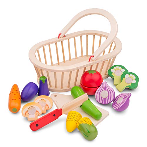 New Classic Toys Toys-10589 Cutting Meal-Vegetable Basket (10589)