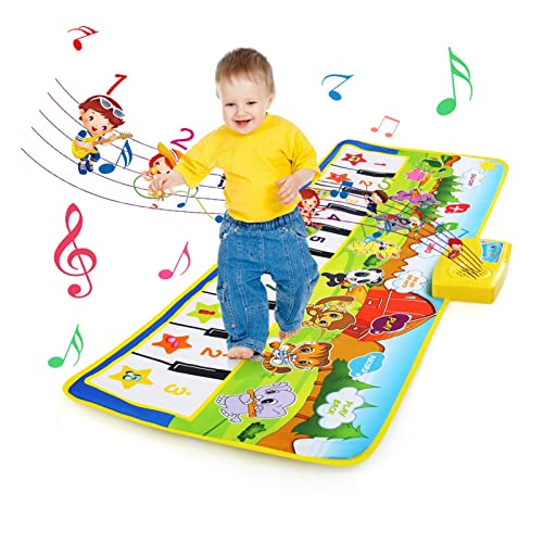 NEWSTYLE Juguetes para Niños de 3 4 5 Años, Alfombra Musical, Grande Alfombra Infantil, Touch Alfombra Musical Teclado, Alfombra de Piano Actividad Juego De Gimnasio Colchonetas, Regalo del Bebé