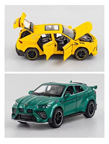 NHDTM Kit Juguetes Coches Metal Resistente 1:32 para Lamborghini Urus Modelos De Coche De Simulación Aleación con Sonido Y Luz Adultos Maravilloso Regalo (Color : Verde)