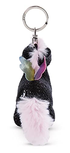 NICI- Llavero Unicornio Rainbow Yin 10cm, Color Negro y Multicolor (47370)