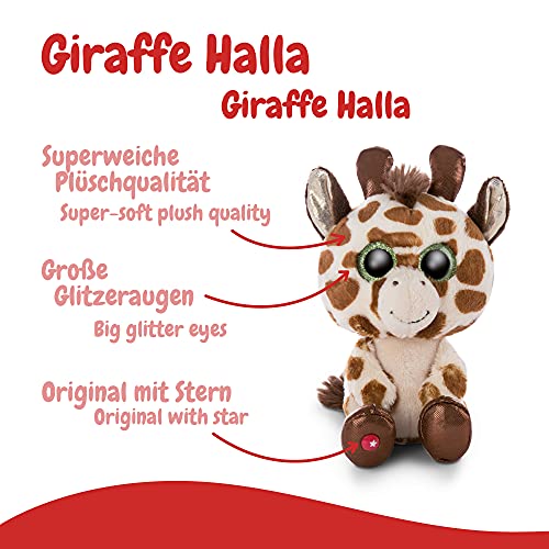 NICI Original – Glubschis Halla Jirafa 15 cm – Lindos Juguetes tiernos – Muñeco Esponjoso con Grandes Ojos Brillantes – Peluches de zoológico para abrazar y Jugar, Color Beige/marrón, (46944)