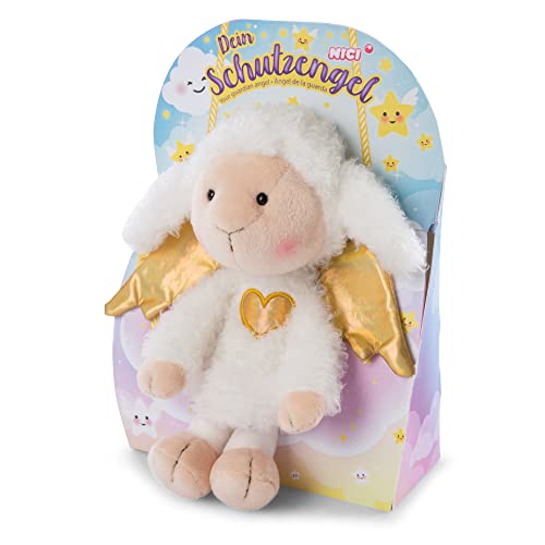 NICI- Oveja Ángel de la Guarda La La Lammie en caja regalo 30cm, Color blanco y dorado (47555)