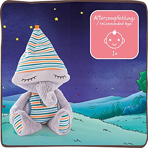 NICI Polino Dormilones 38cm – Tiernos pijama a rayas zoo – Peluche esponjoso para dormir, niños y bebés – Elefantes de juguete, gris/multicolor, color, 38 cm (47191)