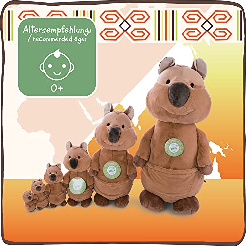 NICI Tierno Quokka-Mola 30 cm – Juguetes de Peluche sostenibles, niñas y bebés – Muñeco ecológico para Jugar y abrazar de la colección Wild Friends GO Green, Color marrón, (47215)