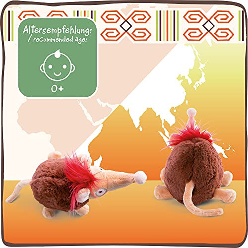 NICI Tyson el ratón Elefante 25cm – Juguetes de Peluche sostenibles, niñas y bebés – Muñeco ecológico para Jugar & abrazar de la colección Wild Friends GO Green, Color marrón y Rosa, 25 cm (47228)