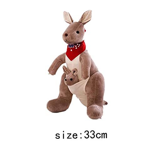 NIDONE Canguro Peluche Juguete Bebé Peluche Juguetes Peluches Tranquilos Comodidad Canguro Juguete Animado Flappy The Kangaroo Madre con Peluche De Peluche para Niños Oscuro Gris