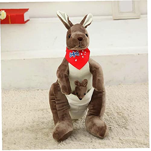 NIDONE Canguro Peluche Juguete Bebé Peluche Juguetes Peluches Tranquilos Comodidad Canguro Juguete Animado Flappy The Kangaroo Madre con Peluche De Peluche para Niños Oscuro Gris