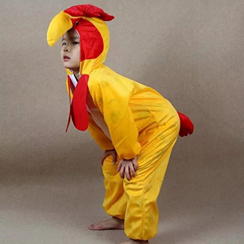 Niños Disfraces de Animales Niños Niñas Unisex Disfraces Cosplay Niños Onesie (Gallo, M (para niños de 90 a 105 cm de Altura))