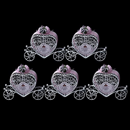 niumanery 5Pcs Cinderella Carriage Candy Chocolate Boxes Birthday Wedding Party Favour New Pink