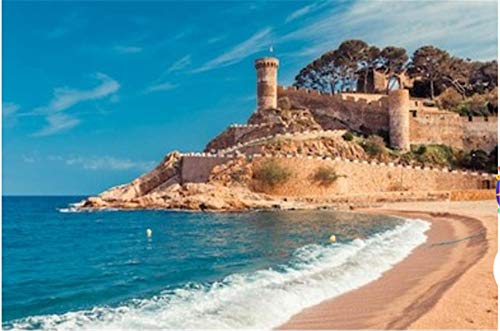 Nonebranded Puzzle Jigsaw Rompecabezas 500 Piezas Paisaje del Mar Badia Bay En Tossa De Mar En Girona Cataluña para Niños Adultos Mayores De 14 Años