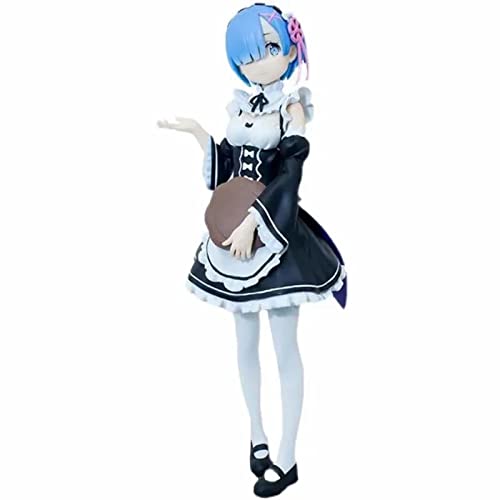 Nuevo Popular 23CM Re Zero Starting Life In Another World Rem Maid PVC Figura de acción Modelo Muñeca Juguetes Estatua de niña hermosa Modelo de escritorio para adultos Colección de muñecas Adornos de