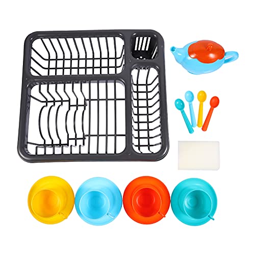 NUOBESTY Juego de juguetes de cocina simulación utensilios de cocina juego con escurridor kit de cocina juguetes para niños niñas niños