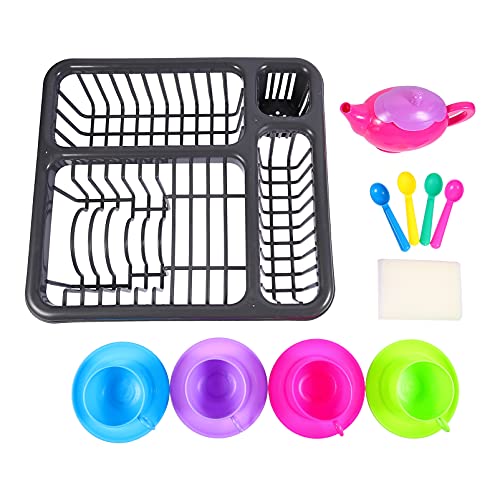 NUOBESTY Juego de juguetes de cocina simulación utensilios de cocina juego con escurridor kit de cocina juguetes para niños niñas niños