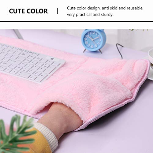 NUOBESTY Warm Keyboard Pad Plush Winter Keyboard Mat Gaming Mouse Pad Protector de La Almohadilla de Escritorio Office Desk Cushion Laptop Desk Pad with Hand Warmer for Office Home