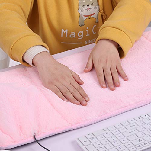 NUOBESTY Warm Keyboard Pad Plush Winter Keyboard Mat Gaming Mouse Pad Protector de La Almohadilla de Escritorio Office Desk Cushion Laptop Desk Pad with Hand Warmer for Office Home