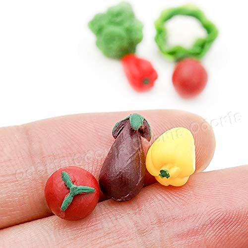 Odoria 1:12 Mini Comida de Juego Miniatura 7pcs Verduras Casa de Muñecas Accesorios de Cocina