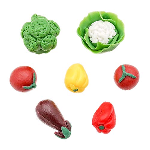 Odoria 1:12 Mini Comida de Juego Miniatura 7pcs Verduras Casa de Muñecas Accesorios de Cocina