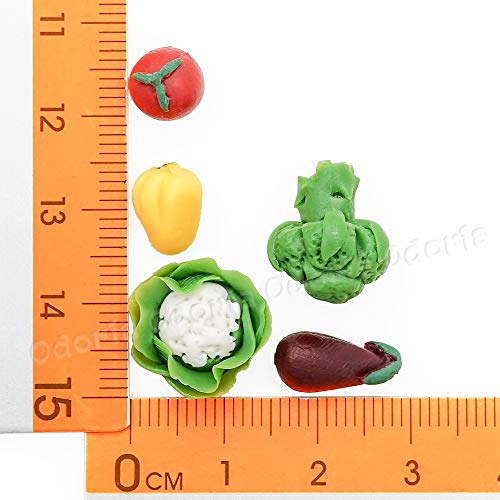 Odoria 1:12 Mini Comida de Juego Miniatura 7pcs Verduras Casa de Muñecas Accesorios de Cocina