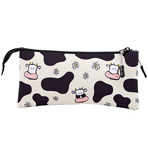 Oh My Pop!-02529 Cow-Estuche Portatodo Triple HS, Color Beige (Karactermania