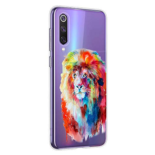 Oihxse Compatible con Xiaomi Redmi 7A Funda Suave Gel TPU Silicona Cristal Transparente Carcasa Acuarela Animal Pintado Patrón Protectora Estuche Bumper Caso Case (B8)