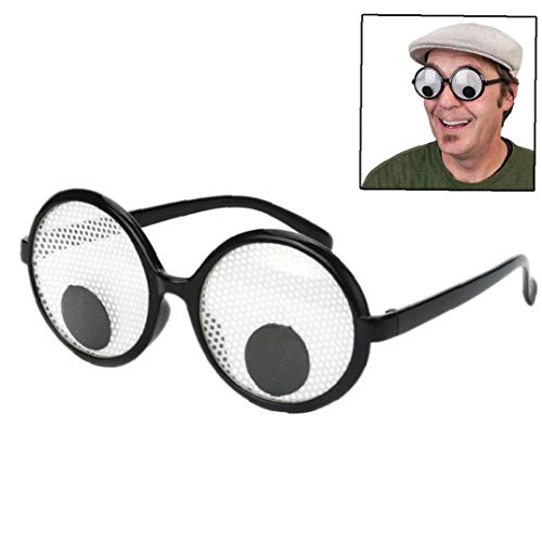 Ojos Saltones Divertido Gafas Anteojos Ronda Sacudiendo Accesorios Ojos Vidrios Del Partido Broma Para Adultos De Los Niños Del Partido De La Novedad De La Navidad Regalos Bolsa De 1pc Fillters