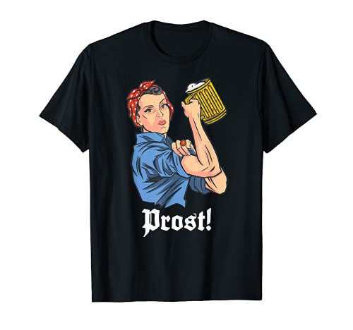 Oktoberfest Costume - Mujer fuerte con cerveza - Prost! Camiseta