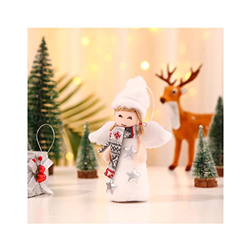 OKwife 20cm / 8in Mini muñeca de Navidad Figuras de Juguete de Peluche decoración de habitación Colgante de Ganchillo Adorno de Costura a Mano artesanía