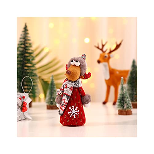 OKwife 20cm / 8in Mini muñeca de Navidad Figuras de Juguete de Peluche decoración de habitación Colgante de Ganchillo Adorno de Costura a Mano artesanía