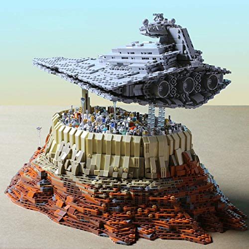 Onenineten Juego de construcción de destructor de estrellas 5162 piezas grandes UCS Jedha City, Super Star Destroyer, nave espacial MOC, bloques de montaje, compatible con Lego Star Wars