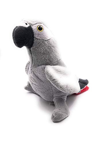 Onwomania Peluche Animal de Peluche Animal Loro Gris pájaro Sentado 19 cm