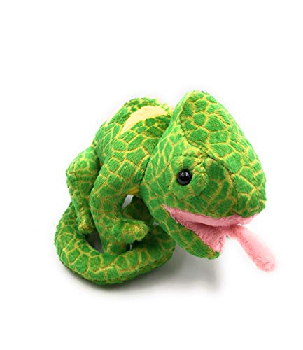 Onwomania Peluche Peluche Animal camaleón Verde Reptil escamoso 17 cm