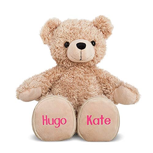 Oso de Peluche Personalizado con Dos Nombres - Personalizado Este Osito de Peluche añadiéndoles Dos Nombre (Peluche de Amor)