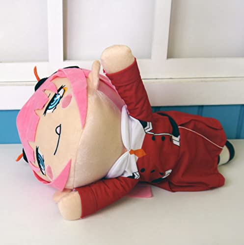 Oujppc Darling In The Franxx 02 Zero Two De Peluche De Juguete, Almohada De Muñeca De Peluche con Figura De Anime, Regalo De Peluches para La Colección De Regalos De Aldult, 40 Cm