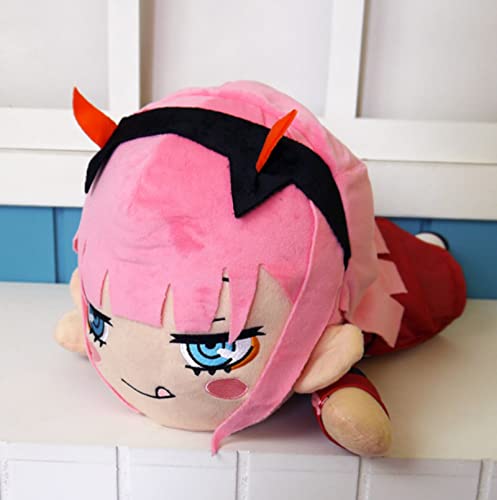 Oujppc Darling In The Franxx 02 Zero Two De Peluche De Juguete, Almohada De Muñeca De Peluche con Figura De Anime, Regalo De Peluches para La Colección De Regalos De Aldult, 40 Cm