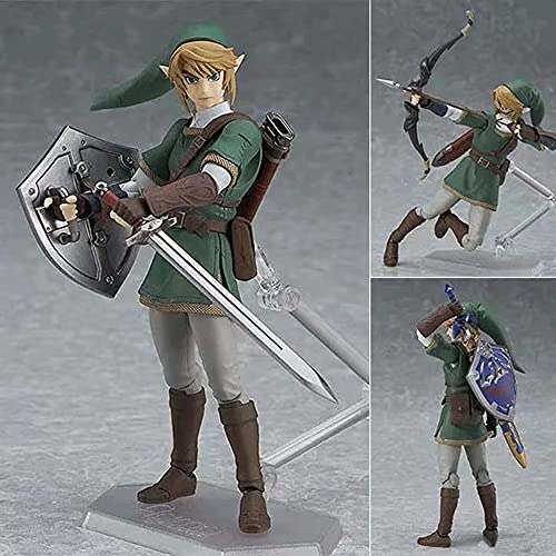 OVERSD The Legend of Zelda Twilight Princess: Link Deluxe Version Figura De Acción Figma con Accesorios Caja De Color Personaje De Dibujos Animados De Anime Muñeca De Juguete Modelo De Estatua