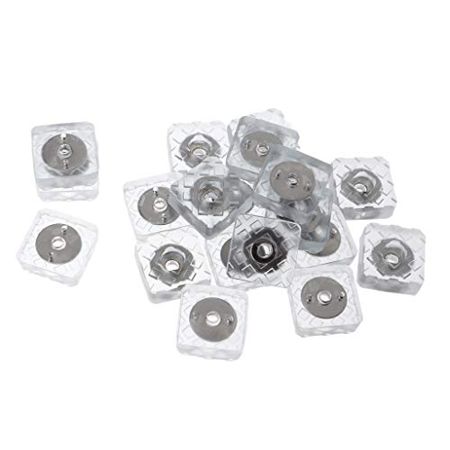 P Prettyia 20pcs Almohadilla de Silicona Antideslizante Parachoques de Ruido Protector de Patas de Sillas Mesas - 22mm Cuadrado