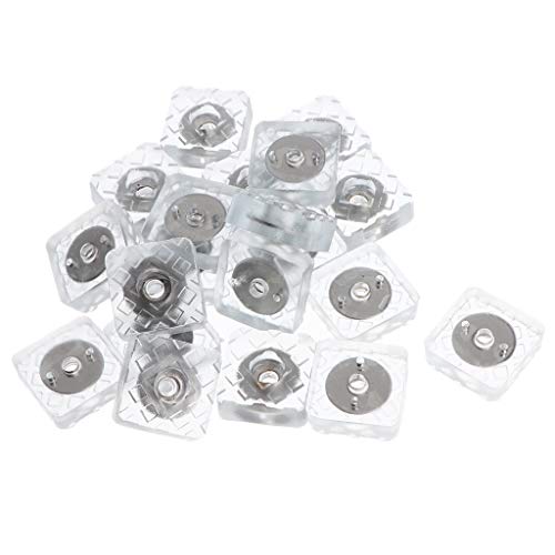 P Prettyia 20pcs Almohadilla de Silicona Antideslizante Parachoques de Ruido Protector de Patas de Sillas Mesas - 22mm Cuadrado