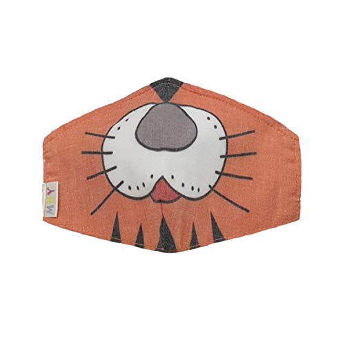 Pack de 3 Unidades de Máscaras Mascarillas infantiles, para niños. Cobertores faciales comunitarios. Decoradas con motivos de animales. De tela, lavables y reutilizables. Incluye 6 filtros de regalo