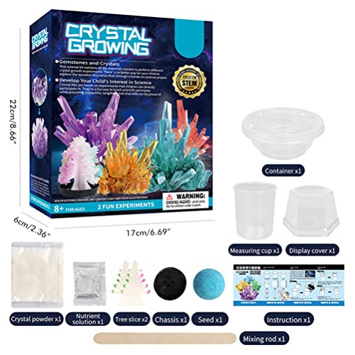 PAIQIU Kit de Cultivo de Cristal, Cultivo de Bricolaje Haga su Propio Juego de Ciencia Experimental Crystal Steam para niños Regalo Educativo de cumpleaños