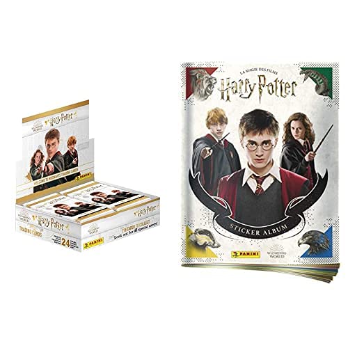 Panini France SA -Harry Potter Saga Tc - Caja De 24 Bolsillos, 004220Box24F+-Álbum + Portatarjetas Harry Potter Saga, 2532-009, Color/Modelo Surtido