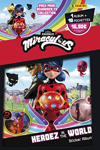 Panini Miraculous Heroez in The World-L'Álbum + 10 fundas Stickers, 004140SPCFGD